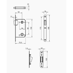 2869 Magnetna ključavnica WC